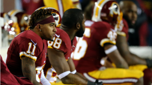 Redskins receivers DeSean Jackson and Pierre Garcon during a game in 2015. 